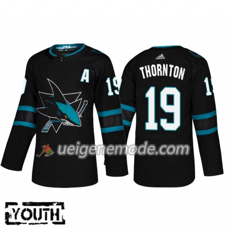 Kinder Eishockey San Jose Sharks Trikot Joe Thornton 19 Adidas Alternate 2018-19 Authentic